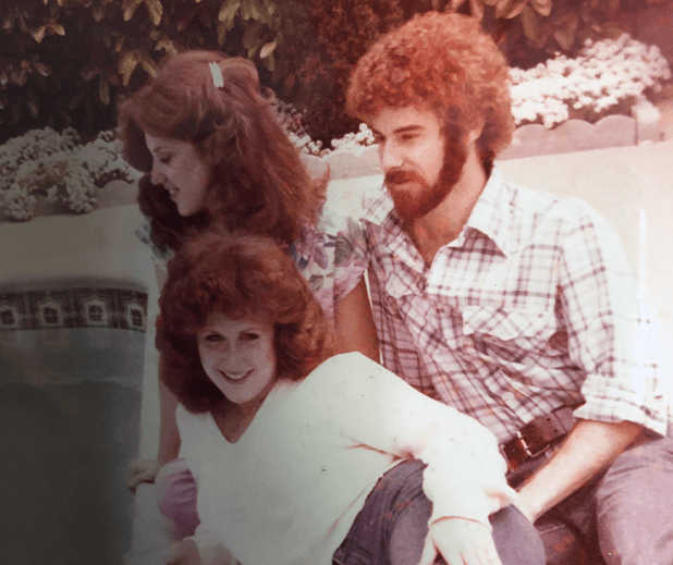 Doctor Strom and his family by the pool